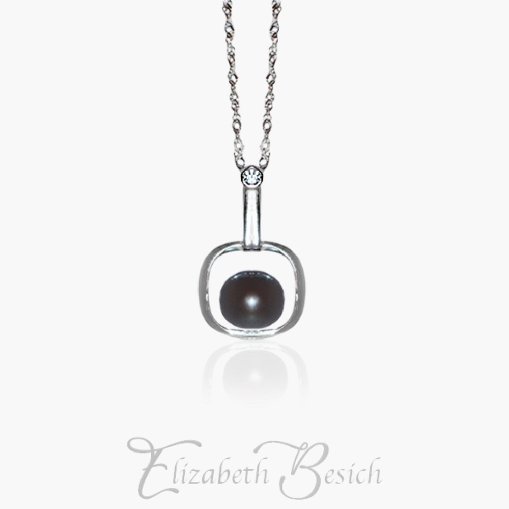 Deep Blue Pearl Necklace